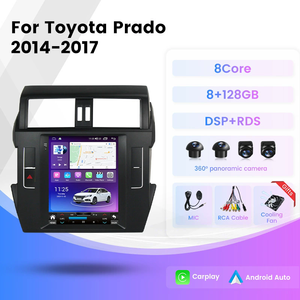หน้าจอแนวตั้ง Tesla ขนาด 9.7 นิ้ว ระบบ Android สำหรับ <span class=keywords><strong>Toyota</strong></span> <span class=keywords><strong>LC</strong></span> <span class=keywords><strong>Prado</strong></span> <span class=keywords><strong>150</strong></span> รองรับ Wireless CarPlay, Android Auto, DSP, GPS Navi, กล้องมองหลัง AHD - Product Image 4