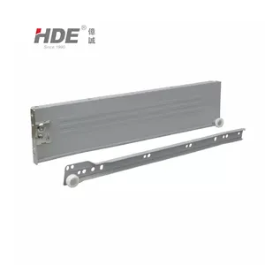 Hde móveis caixa de metal slides fabricantes de metal fechamento fácil atacado cinza gaveta rolo deslizante