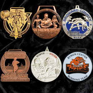 Fabricante de Medallas Deportivas de Metal Bronce en China, Medallas Personalizadas de Oro y <span class=keywords><strong>Plata</strong></span>, Exhibición de Medallas en Europa - Product Image 6