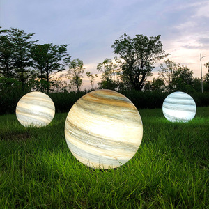 Lámpara Solar Moderna Minimalista con Forma de Planeta, Resistente al Agua, Redonda, para Jardín, Patio, Villa - Product Image 1