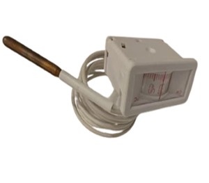 0-120 ° Termometro a capsula capillare con sonda in rame, indicatore di temperatura meccanico per tubazioni HVAC - Product Image 6