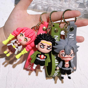 5 couleurs nouveau Design haute qualité 6-7cm démon tueur <span class=keywords><strong>Kimetsu</strong></span> <span class=keywords><strong>No</strong></span> <span class=keywords><strong>Yaba</strong></span> PVC Mini Figure porte-clés en caoutchouc - Product Image 1