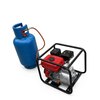 Pompe à eau GPL de 2 pouces, 7,5 CV, démarrage manuel, pompe à essence pour l'irrigation des jardins, des routes et des champs, pompe à eau d'urgence