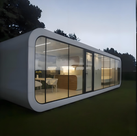 Maison conteneur préfabriquée moderne de luxe en acier, avec bureau et salon, processus de moulage intégré, modèles Apple Cabin de 10, 20 et 40 pieds