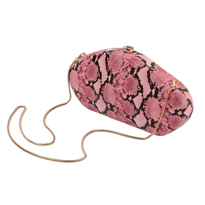 Women Snake Acrylic Evening Bag Irregular <b>Shell</b> Clutch Purse with Detachable Metal Chain Handbags for Party Bridal - Product Image 3