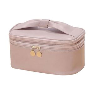 Estuche de Maquillaje con Asa Superior y Logotipo Personalizado, Bolsa Organizadora de Cosméticos de Viaje - Product Image 1