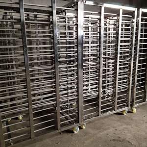 Chariot de rangement en acier inoxydable 304 et aluminium pour plaques demi-format et pleine taille, étagère rapide pour cuisine et maison, équipement de boulangerie - Product Image 3