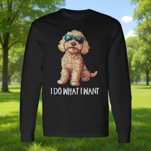 T-shirt à manches longues Cockapoo Lover, je fais ce que je veux, illustration mignonne - Product Image 3