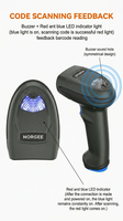 Escáner de Códigos de Barras NORGEE NG-3308 OEM 2D QR PDF417 1D para Inventario, Supermercado, Logística y Control de Stock