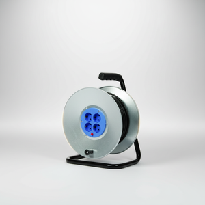 Enrouleur de câble <span class=keywords><strong>électrique</strong></span> portatif de 30m/<span class=keywords><strong>50m</strong></span> pour usage industriel, 4 prises, 250V 16A, en acier inoxydable, certifié CE - Product Image 1