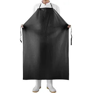 专业乙烯基围裙黑色打印 PVC 围裙定制工业围裙供应商
