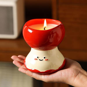 Bougies en cire de soja en pot céramique en forme de <span class=keywords><strong>pomme</strong></span> mordue pour la décoration intérieure printanière et coffret cadeau de Pâques pour femmes - Product Image 6