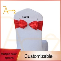 Vente en gros de housses de chaises de banquet personnalisées boucles d'arcs couverture nœud papillon de mariage ceintures de chaise extensibles en spandex