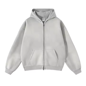 Nhà Sản Xuất Người Đàn Ông Axit Rửa Hoodies Bán Buôn Drop Shoulder Cổ Điển Màn Hình In Nửa Zip Trống Áo Len Tùy Chỉnh - Product Image 2