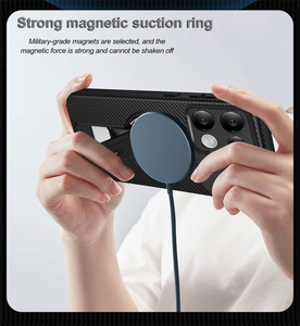 Funda para Móvil Honor <span class=keywords><strong>600</strong></span> Pro/400 Lite/Play 10A/X8d 6 7, de Lujo, Textura de <span class=keywords><strong>Fibra</strong></span> de Carbono Premium, Soporte Magnético para Auto, Antigolpes - Product Image 3