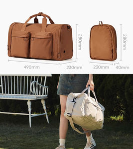 Bolsa de Viaje Plegable para Mujer, MOQ Bajo, Ligera, Bolsa de Mano, Bolsa de Fin de Semana, Bolsa de Gimnasio con Compartimento para Zapatos - Product Image 6