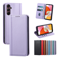 Étui portefeuille en cuir PU de haute qualité pour Samsung Galaxy S24 S23 Plus S22 Ultra S21 FE, étui magnétique avec porte-cartes, pochette pour téléphone