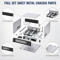 Fabrication sur mesure de tôlerie TZR, châssis de serveur en rack 2U, boîtier métallique de précision, fabrication OEM ODM pour centre de données