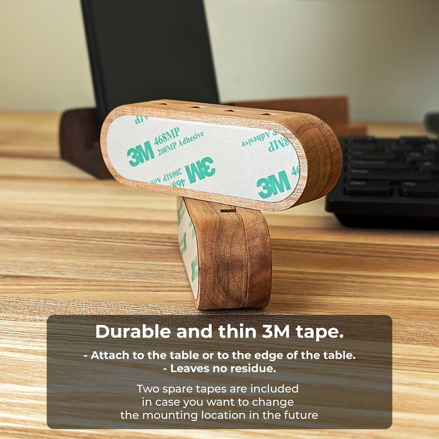 Wooden Cable Organizer Box for Desktop Use