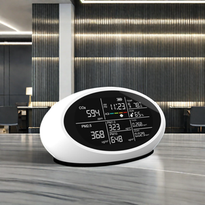 เครื่องตรวจคุณภาพอากาศอเนกประสงค์ เครื่องตรวจจับ CO2/PM2.5 ฝุ่นละออง แบตเตอรี่ลิเธียมในตัว - Product Image 6