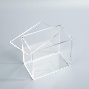 Boîte de <span class=keywords><strong>rangement</strong></span> en acrylique transparent épaisse de 5+8 mm avec aimant puissant anti-rayures pour collection PTCG - Product Image 3