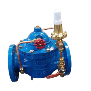 Lanhui วาล์วควบคุมเหล็กหล่อ DN40-DN600วาล์วควบคุมไฮดรอลิกแบบแมนนวล200X วาล์วลดแรงดันที่ดำเนินการโดยนักบินปรับได้ PN16น้ำ - Product Image 4