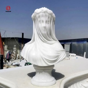 Personalizzato a grandezza naturale di marmo bianco velato statua vergine vestale in vendita - Product Image 1