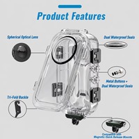 Boîtier étanche 60M pour Insta360 X6, étui de plongée anti-buée avec verrou de sécurité, lentille transparente, accessoires de protection pour caméra d'action