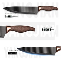 Fabrieksgroothandel Metalen Keukenmessenset 3Cr Serie Staal Lemmetten Modern Minimalistisch Design Zesdelige Chefsmessen voor Groenten en Fruit