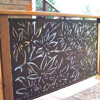 Clôture de jardin transparente en aluminium, panneau métallique découpé au Laser