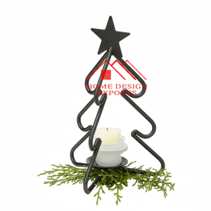 Christmas <b>Tree</b> Tea <b>Light</b> Candle Holder <b>for</b> Table Centerpieces Fancy Metal Iron Christmas <b>Tree</b> Candle Holder Stands - Product Image 1