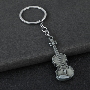 Porte-clés Violon Vintage en Gros, Mini Instrument de Musique en Métal, Pendentif Classique, Cadeau pour les Amateurs de Musique - Product Image 2