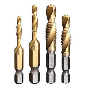 HUHAO HSS mata bor kustom M5/6/8, tiga dalam satu keran dilapisi Spiral ujung bor Tapp unit mata bor 2006281222 - Product Image 1