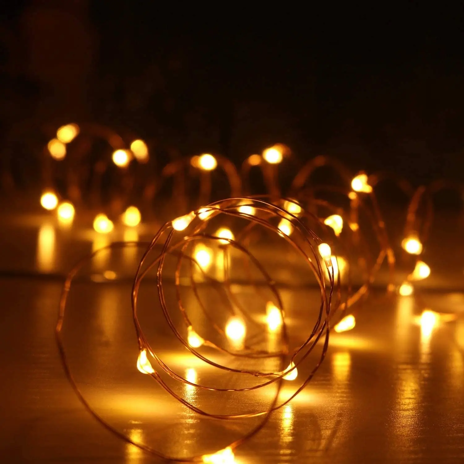 Batterij Lamp Kleine Decoratieve Seriële Berk Muur Flessenstop String Led Strip Licht Koperdraad Lamp Voor Kerst