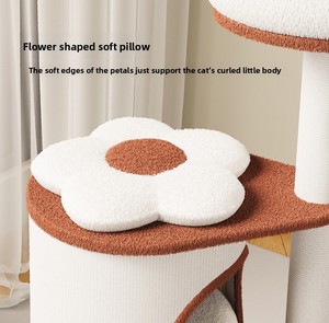 Estructura de Madera Resistente para Gatos con Rascador Integrado y Cama con Compartimento Abierto - Estilo Moderno y Atractivo para Uso en Interiores y Exteriores - Product Image 4