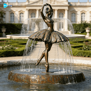 Escultura de Fuente de Bronce Fundido a Presión de Tamaño Real de una Bailarina para Decoración de Jardín o Parque al Aire Libre Personalizada - Product Image 2
