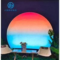 2024 nouveau RGB fantôme dégradé cercle dynamique publicité boîtes à lumière led peinture personnalisée fabricant de boîte à lumière commerciale