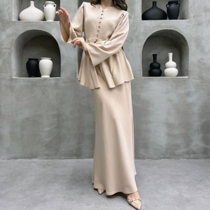 Conjunto de 2 Piezas para Mujer, Nuevo, Elegante, Cárdigan y Falda Larga, Color Sólido, a la Moda - Product Image 5