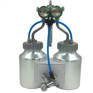 Auarita PT-29B Double Nozzle Air Spray Gun Suction Feed 1000cc Aluminum Tanks Spray Paint Chrome Painting Dual Head Pneum