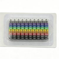 Tubo Marcador de Cables de Colores con Números Impresos del 0 al 9, Etiqueta Reutilizable para Identificación de Cables Eléctricos