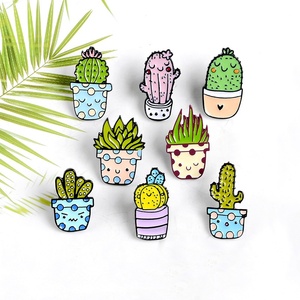 Vente en gros épingles à plantes Metalicos <span class=keywords><strong>forme</strong></span> de poterie broches en alliage découpées à l'emporte-pièce détachée conception de succulentes de cactus personnalisé - Product Image 3