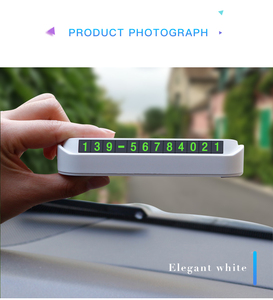 Plaque de numéro de téléphone <span class=keywords><strong>portable</strong></span> <span class=keywords><strong>temporaire</strong></span> pour voiture, accessoire de voiture avec logo personnalisé, plaque de numéro de stationnement pour voiture - Product Image 4