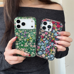เคสโทรศัพท์ลายดอกไม้ไล่สีรุ้งแบบเลเซอร์ สำหรับ iPhone 18 17 16 15 Pro Max ประดับกลิตเตอร์วิบวับ ดีไซน์ IMD สีสันสดใส ฝาหลังเลเซอร์ สำหรับสาวๆ - Product Image 6