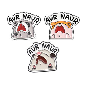 AUR NAUR Spille in Metallo Smaltate 3D con Disegno di Procione Urlante, Simpatiche Spille Cartoon di Opossum, Distintivi per Zaini e Bavette, Gioielli Regalo per Amici - Product Image 3