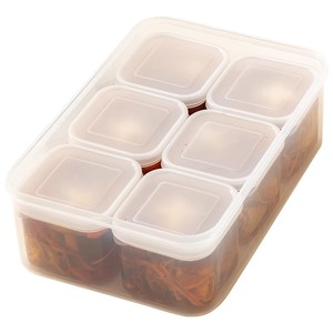 Food <b>Storage</b> <b>Container</b> Rectangle Plastic Flip Top Lid <b>Stackable</b> Freshness Preservation Fridge Use - Product Image 2