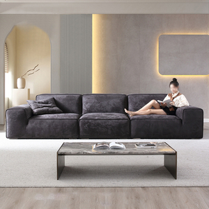 Divano Modulare Minimalista <span class=keywords><strong>Italiano</strong></span> in Tessuto Opaco per Soggiorno, Set Combinato con Seduta Profonda <span class=keywords><strong>e</strong></span> Imbottitura in Piuma - Product Image 2