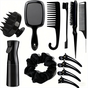 Bộ lược tạo kiểu tóc bằng nhựa thân thiện với môi trường 12 chiếc, phù hợp với mọi loại tóc, lược chải gỡ rối có chức năng tạo kiểu cho sử dụng tại nhà - Product Image 3