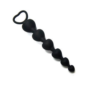 Bouchon anal en silicone souple imperméable en forme de cœur long, jouets sexuels lesbiens, perle pour hommes et femmes, bouchon long, perles pour massage de la prostate - Product Image 1