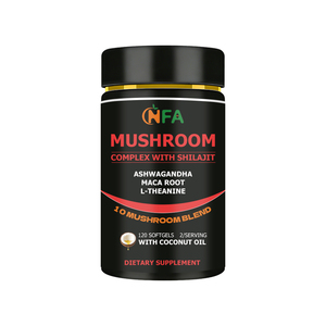 ODM OEM Mushroom Softgels with Mushroom <b>Blend</b> Ashwagandha Maca Root Support Immunity Mermory Focus Mood Natural Fuel Antioxidant - Product Image 1