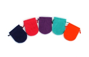 Pochette Cadeau en Velours à Cordon Coulissant avec Logo Personnalisé, Fond Rond, pour Bijoux (Boucles d'Oreilles, Colliers) et Protection Anti-Poussière - Product Image 3